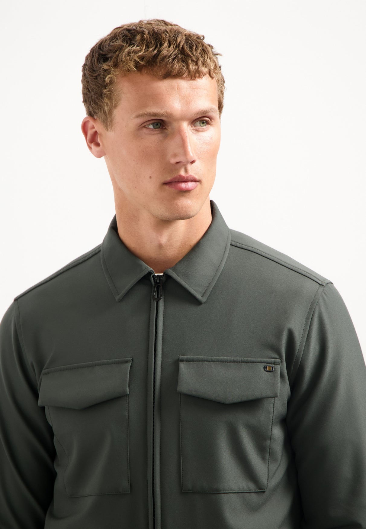 Overshirt mit aufgesetzten Taschen - 124-Dark Steel - Grau