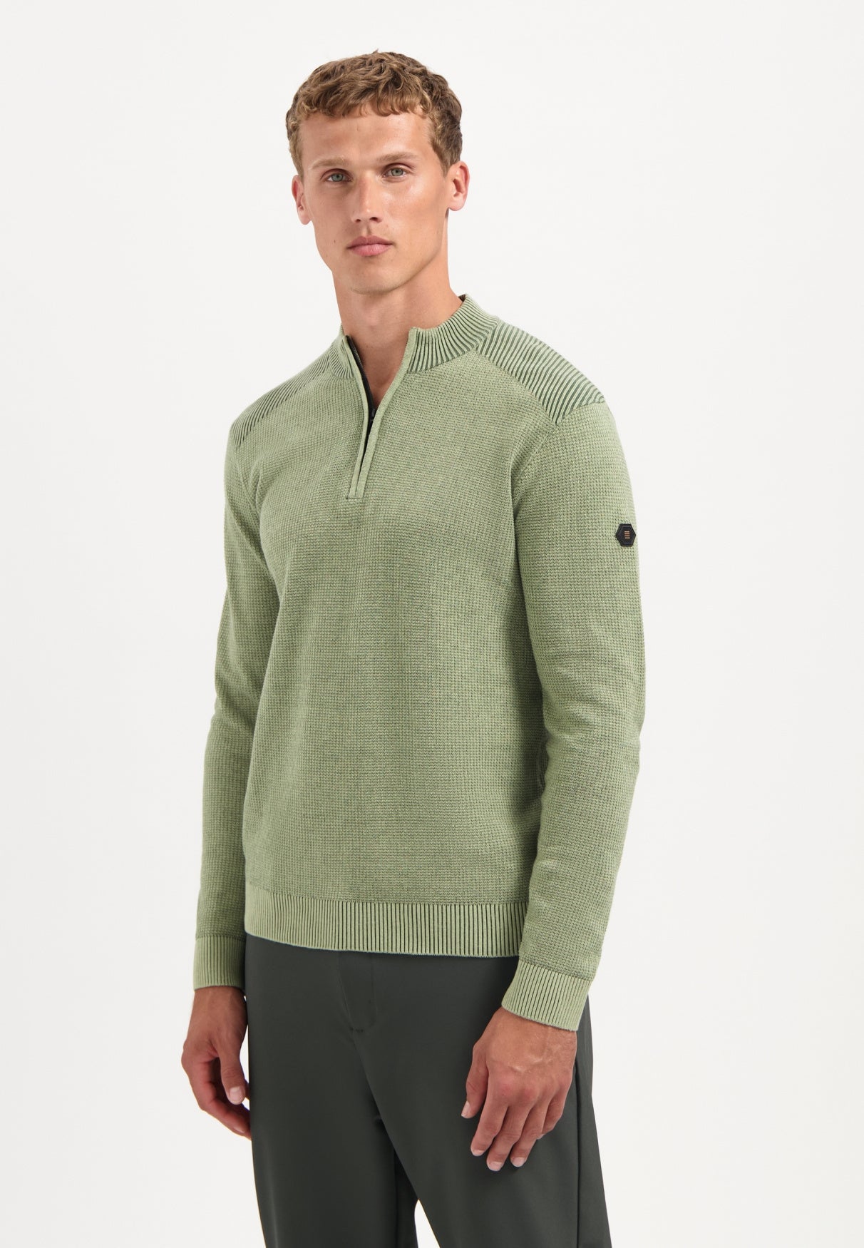 Strickpullover aus Baumwolle - 197-Light Moss - Grün