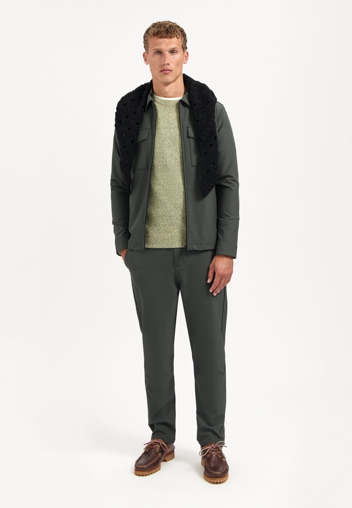 Overshirt mit aufgesetzten Taschen - 124-Dark Steel - Grau
