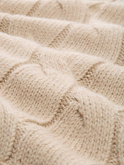 Strick-Pullunder mit Zopfmuster - 38330-soft taupe melange - Beige
