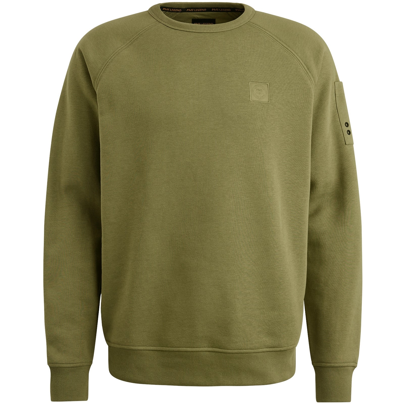 Sweatshirt aus Baumwollmix - 6379-Oil Green - Grün