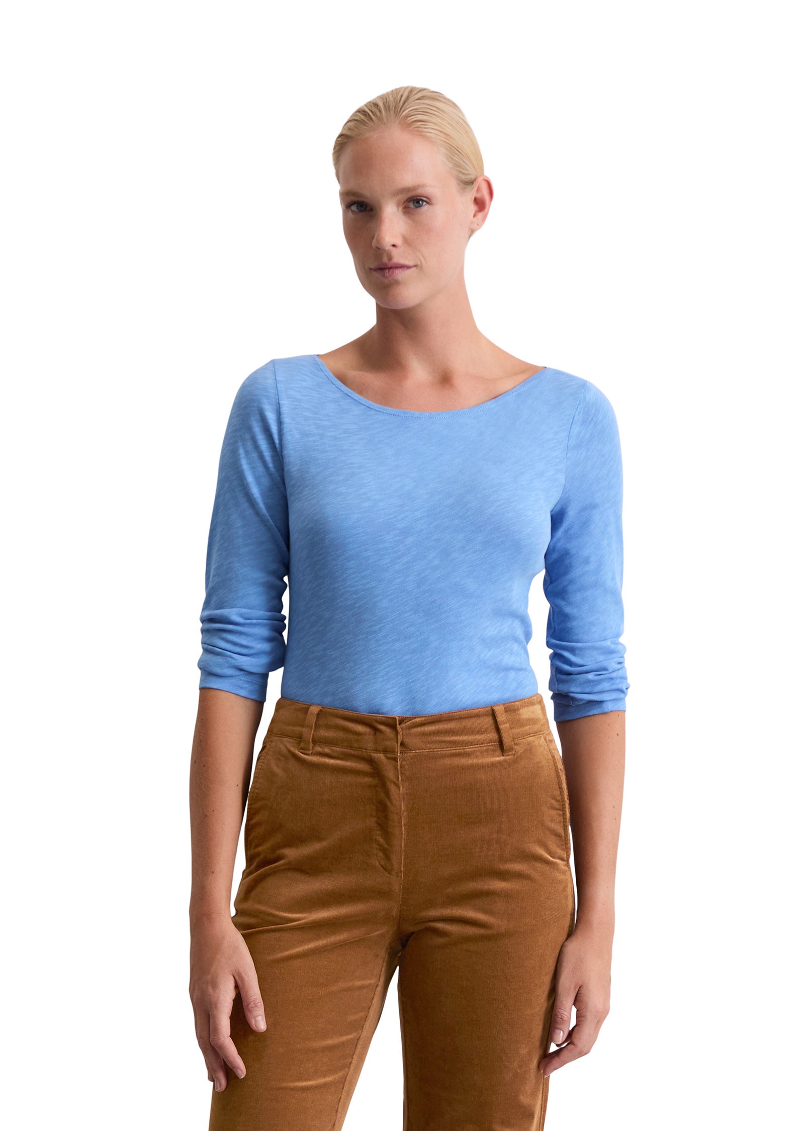 Langarmshirt aus Baumwolle - 869-cloudless blue - Blau