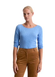 Langarmshirt aus Baumwolle - 869-cloudless blue - Blau