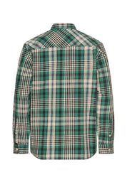Langarm Hemd mit Kentkragen und Brusttaschen - 38-Fir Green - Grün