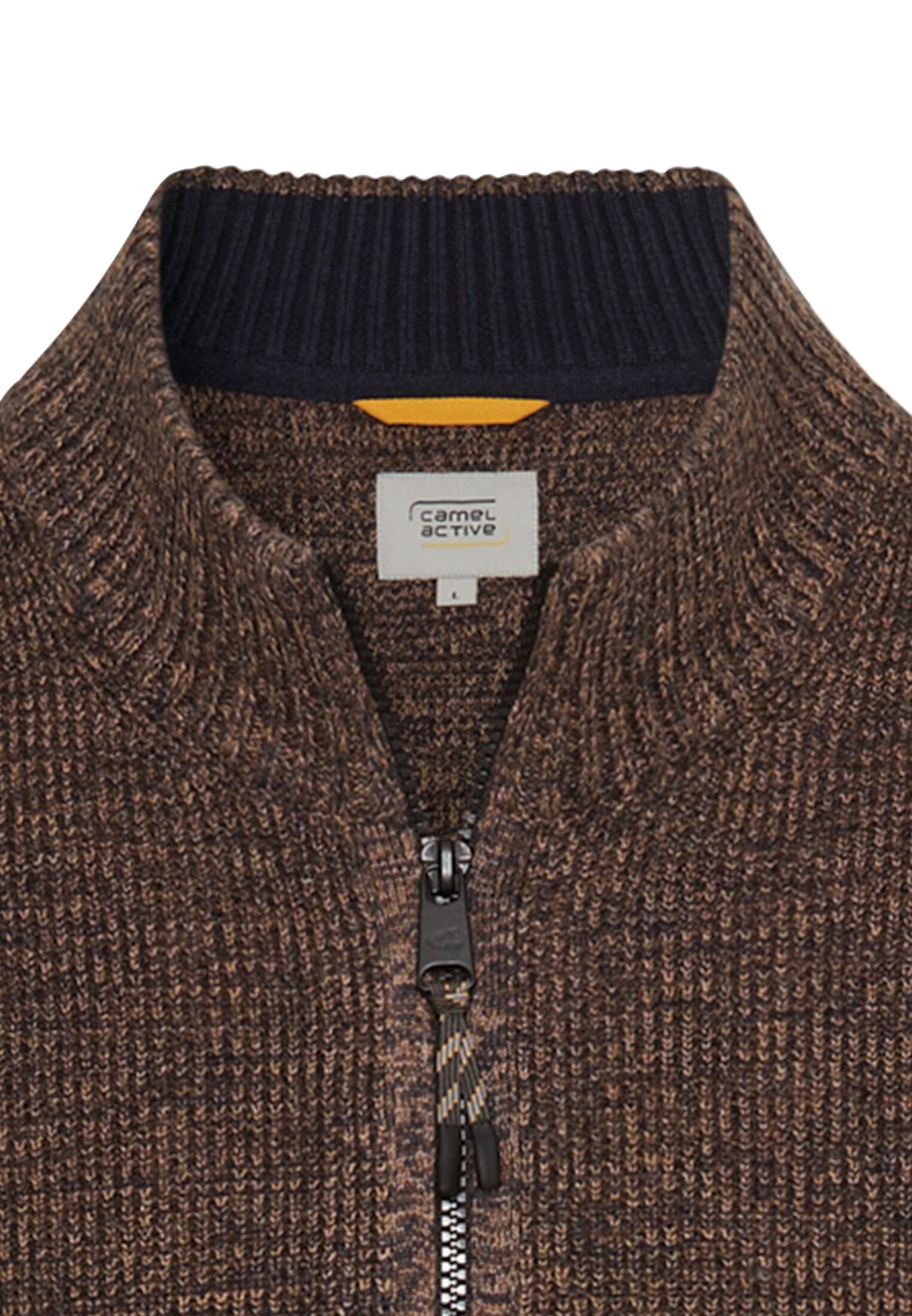 Strickjacke aus Baumwollmix - 27-Dark Brown - Braun