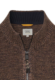 Strickjacke aus Baumwollmix - 27-Dark Brown - Braun