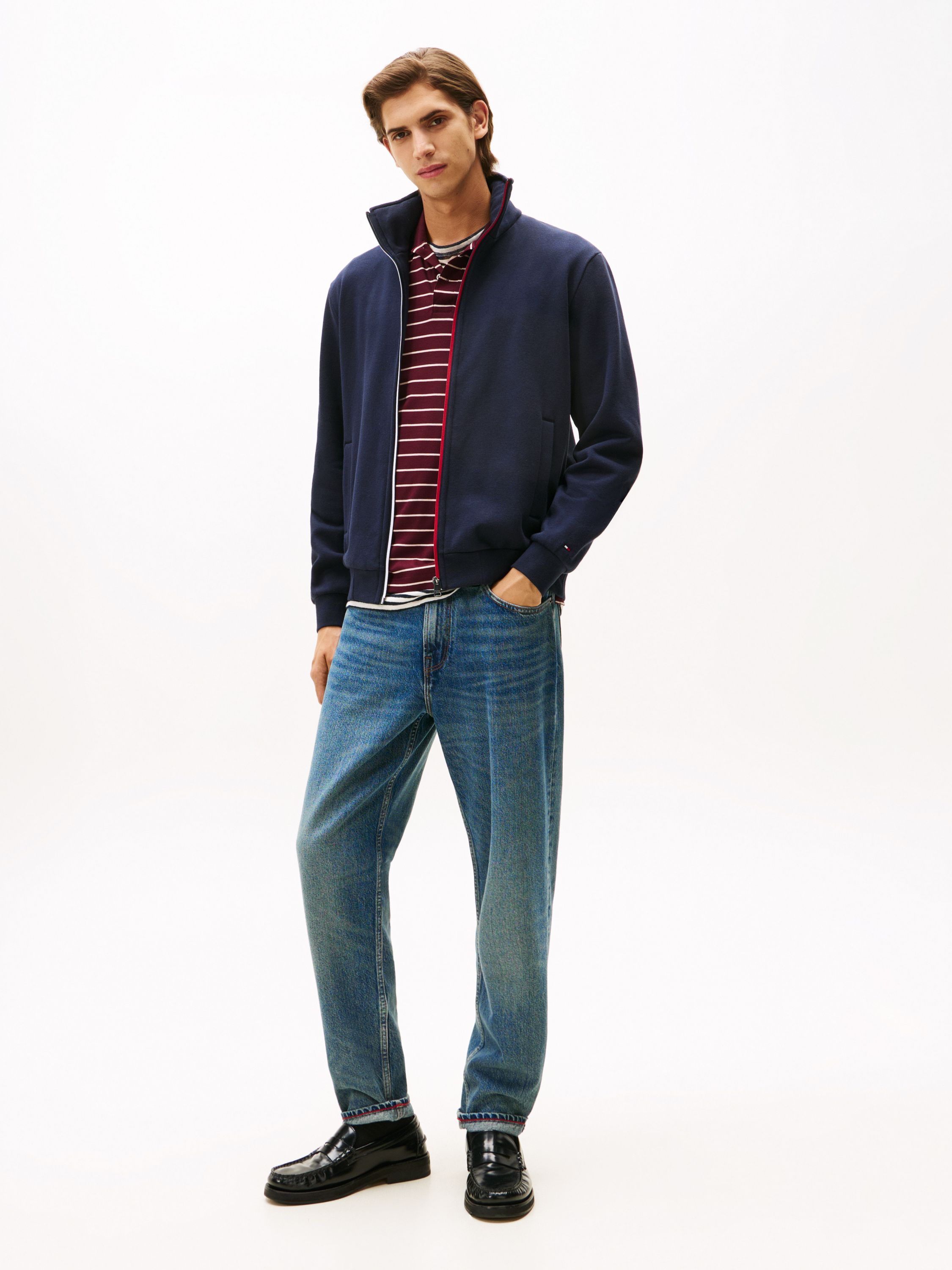 Sweatjacke mit Zipper - DW5-BLUE - Blau