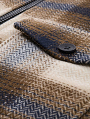 Overshirt Regular Fit - 38667-brown blue check - Braun