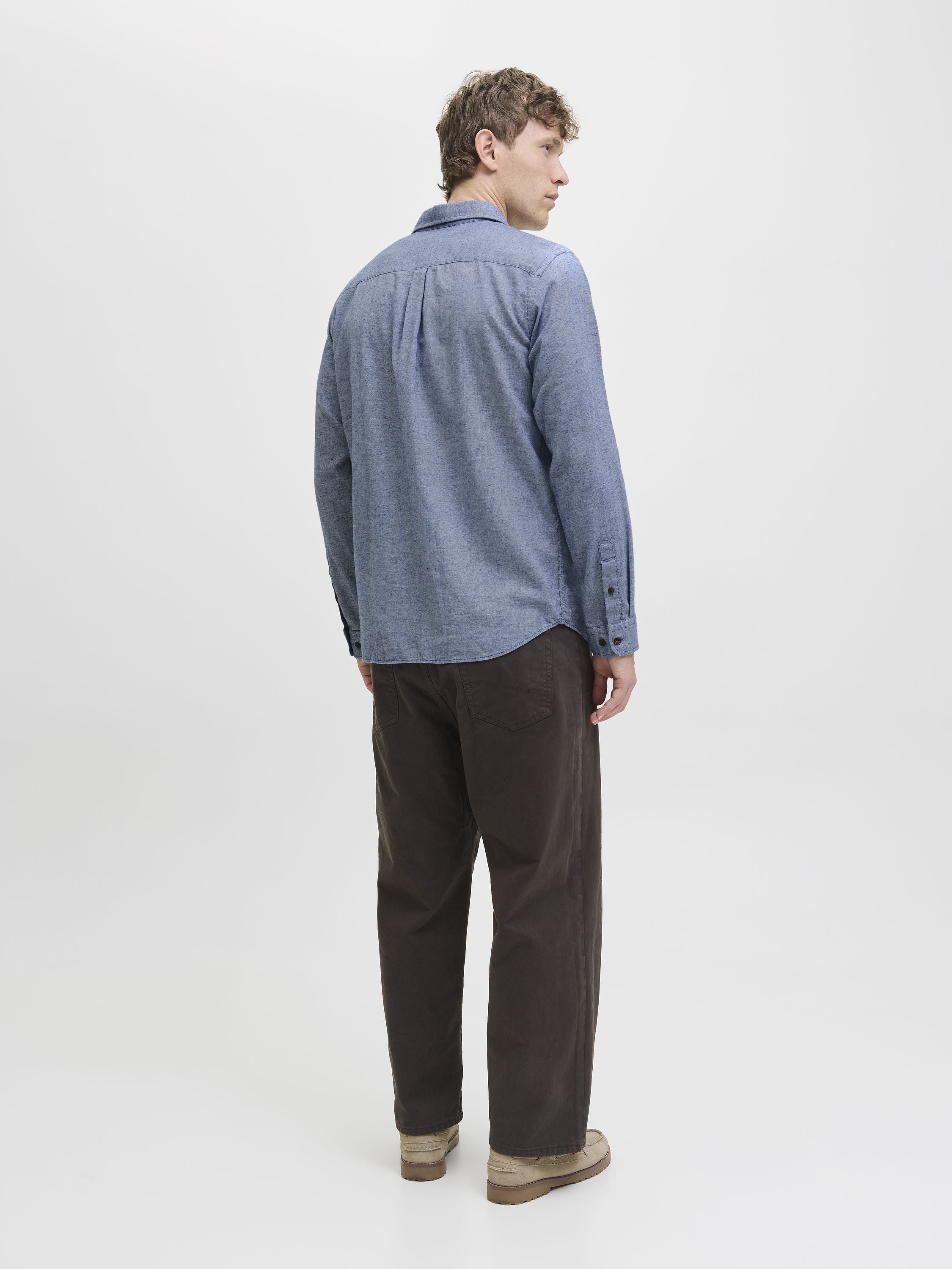 Hemd aus Baumwolle - Faded Denim - Blau
