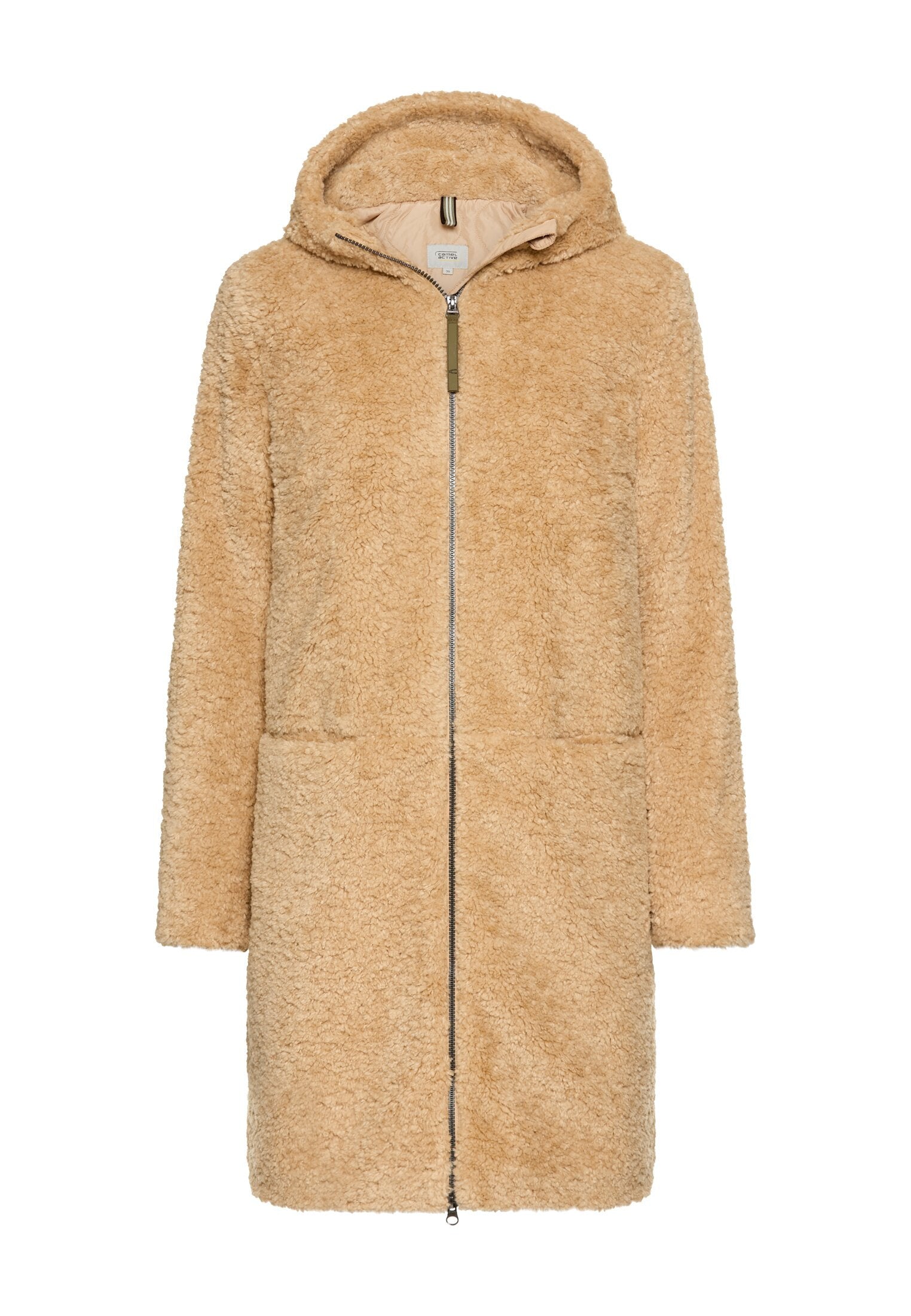 Teddy-Mantel - 20-Cashmere - Beige