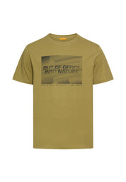 T-Shirt aus Baumwolle - 34-Mosstone - Khaki