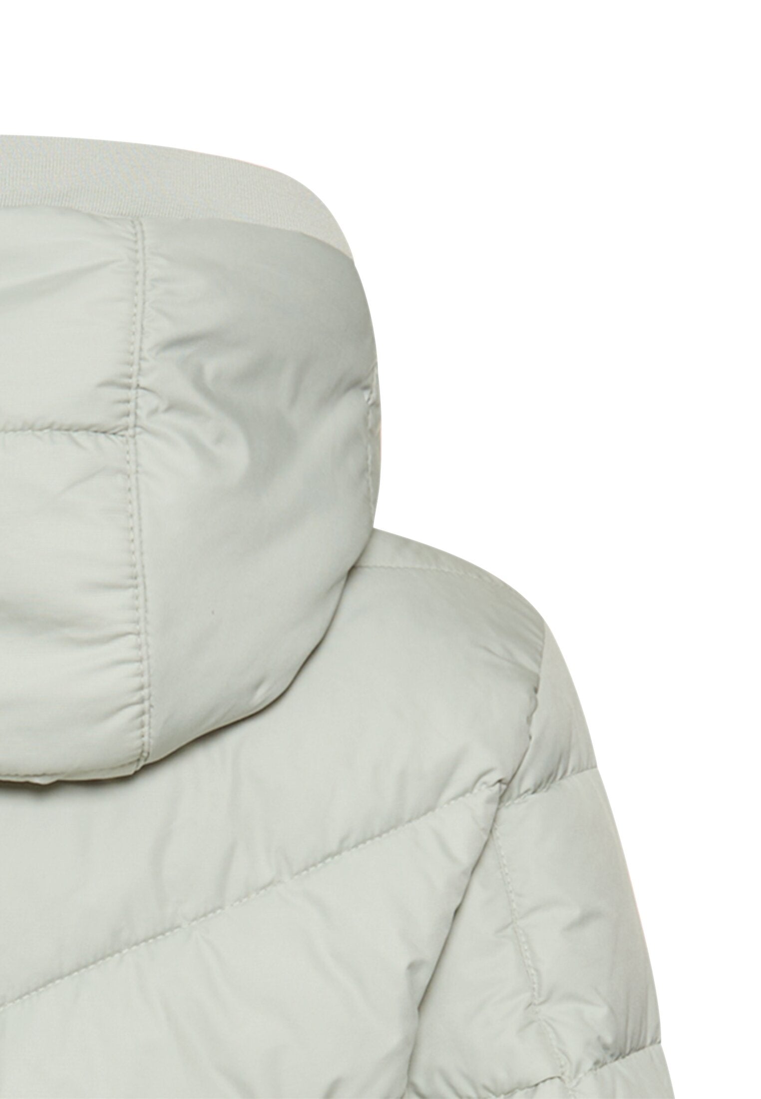 Steppjacke mit abnehmbarer Kapuze - 35-Light Sage - Grau