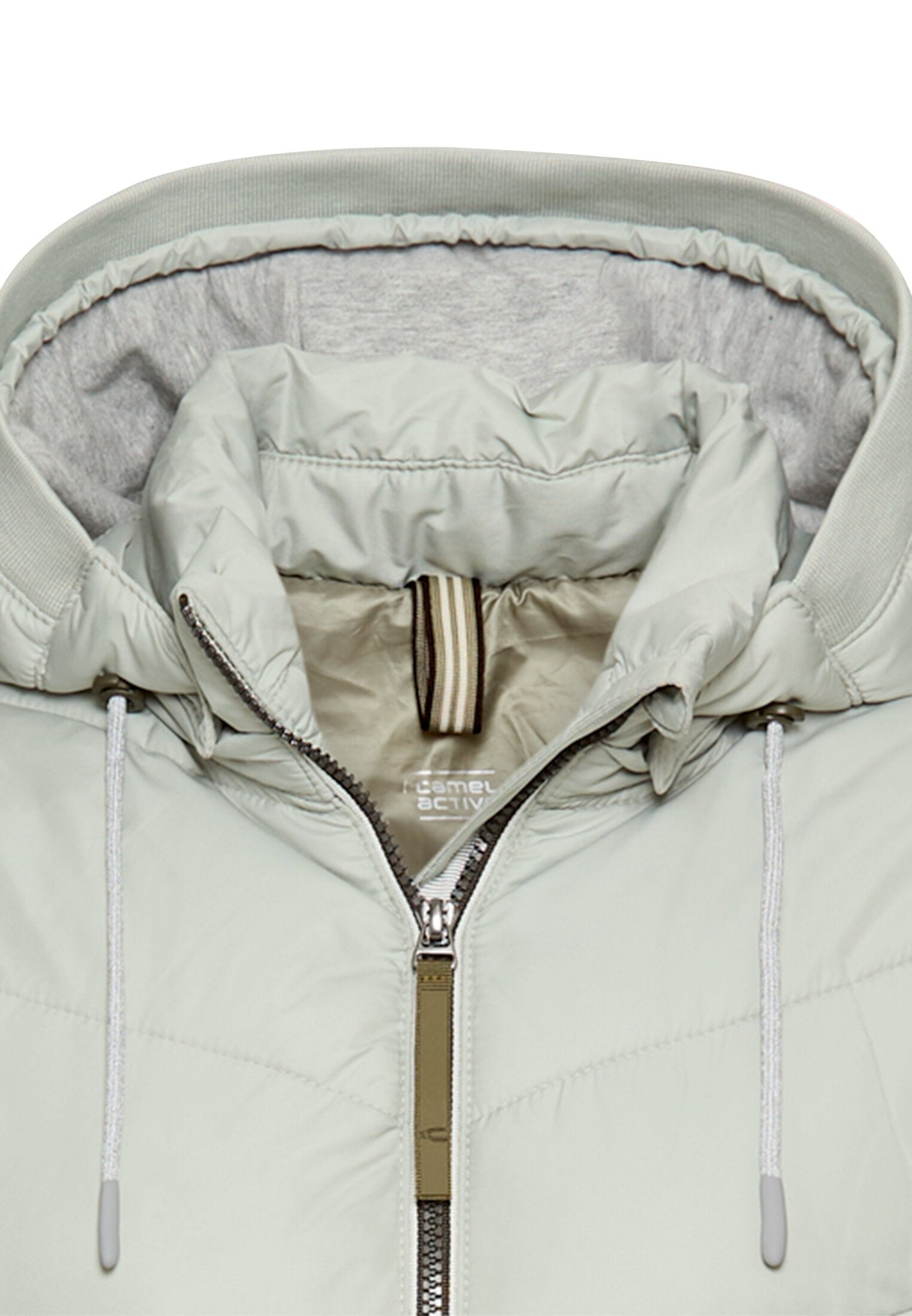 Steppjacke mit abnehmbarer Kapuze - 35-Light Sage - Grau
