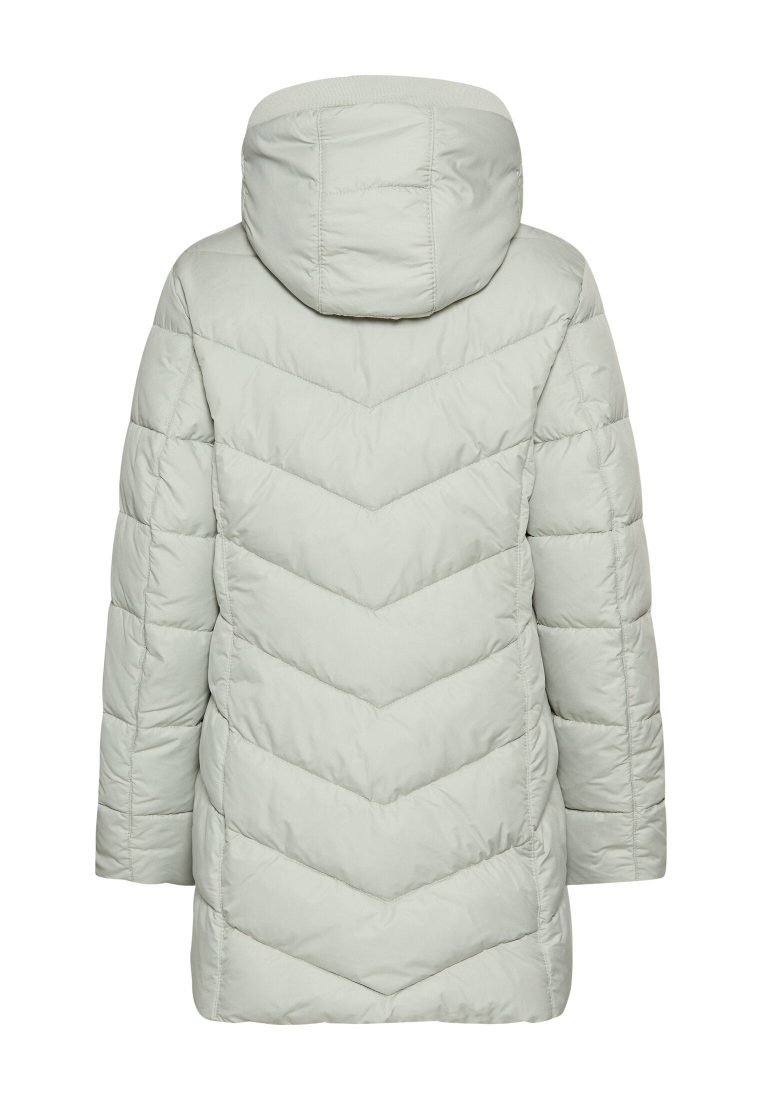 Steppjacke mit abnehmbarer Kapuze - 35-Light Sage - Grau