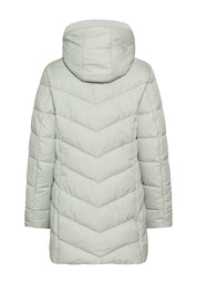 Steppjacke mit abnehmbarer Kapuze - 35-Light Sage - Grau