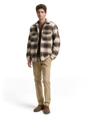 Overshirt Regular Fit - 38667-brown blue check - Braun