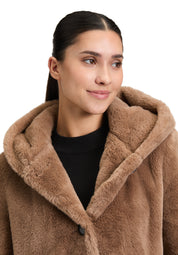 Jacke in Felloptik - 7460-Classic Bronze - Braun