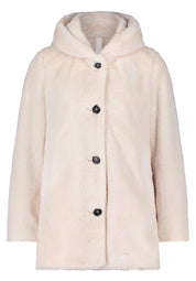 Jacke in Felloptik - 9074-Pumice Stone - Weiß