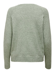 Strickpullover aus Viskosemix - Basil/W. MELANGE - Grün