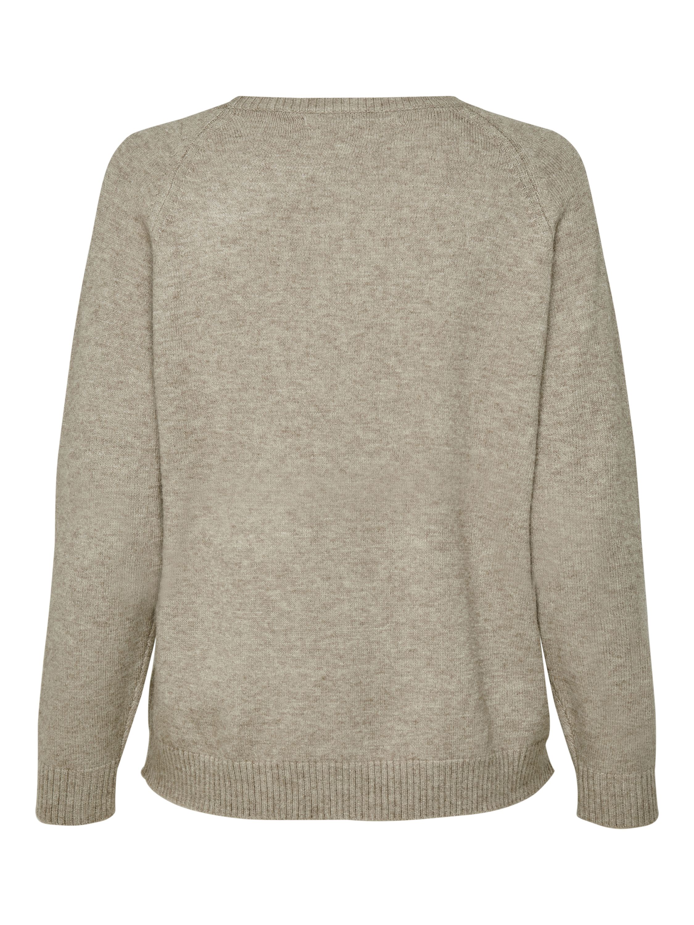 Strickpullover aus Viskosemix - Beige/W. MELANGE - Beige