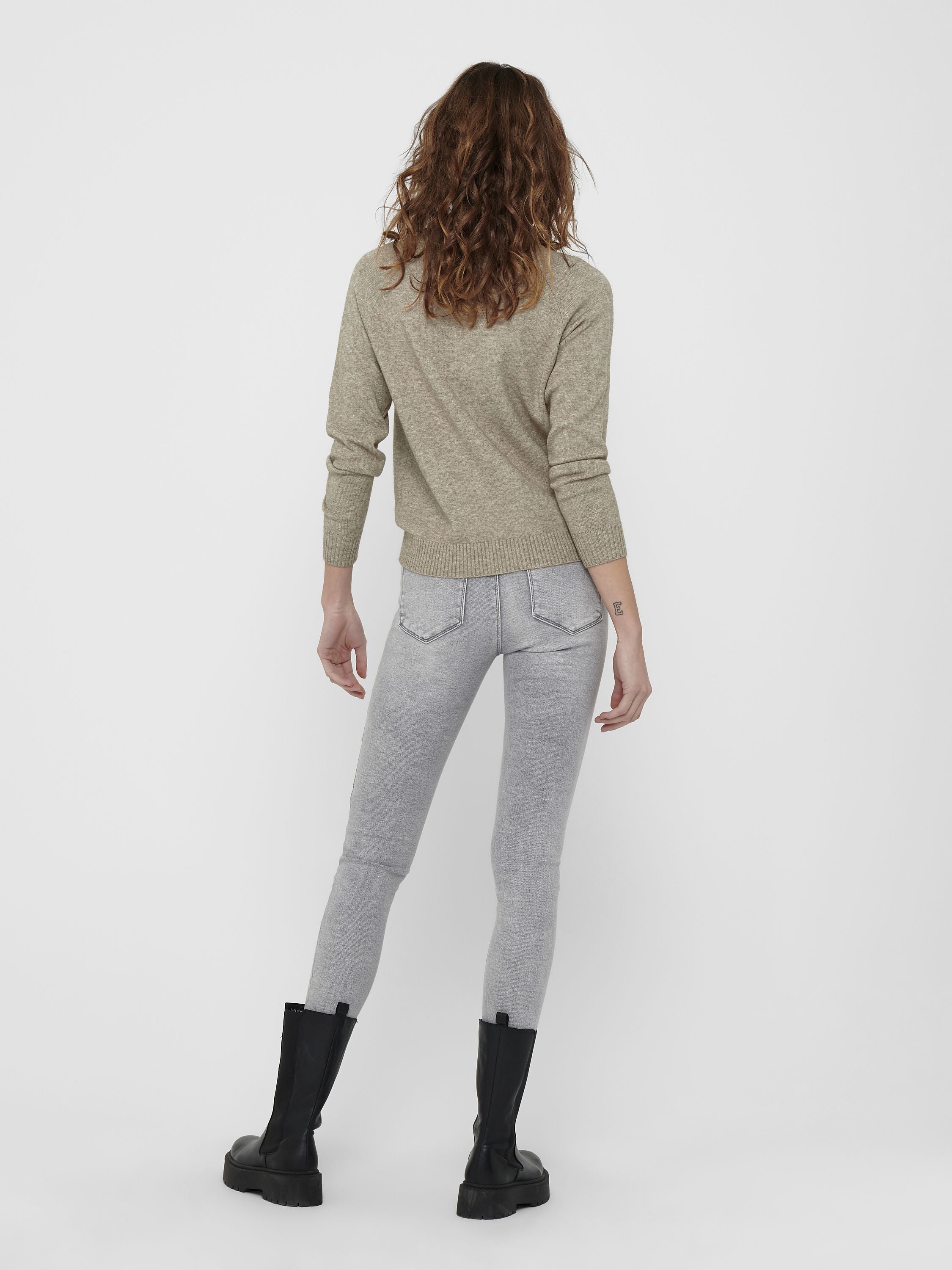Strickpullover aus Viskosemix - Beige/W. MELANGE - Beige