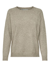 Strickpullover aus Viskosemix - Beige/W. MELANGE - Beige