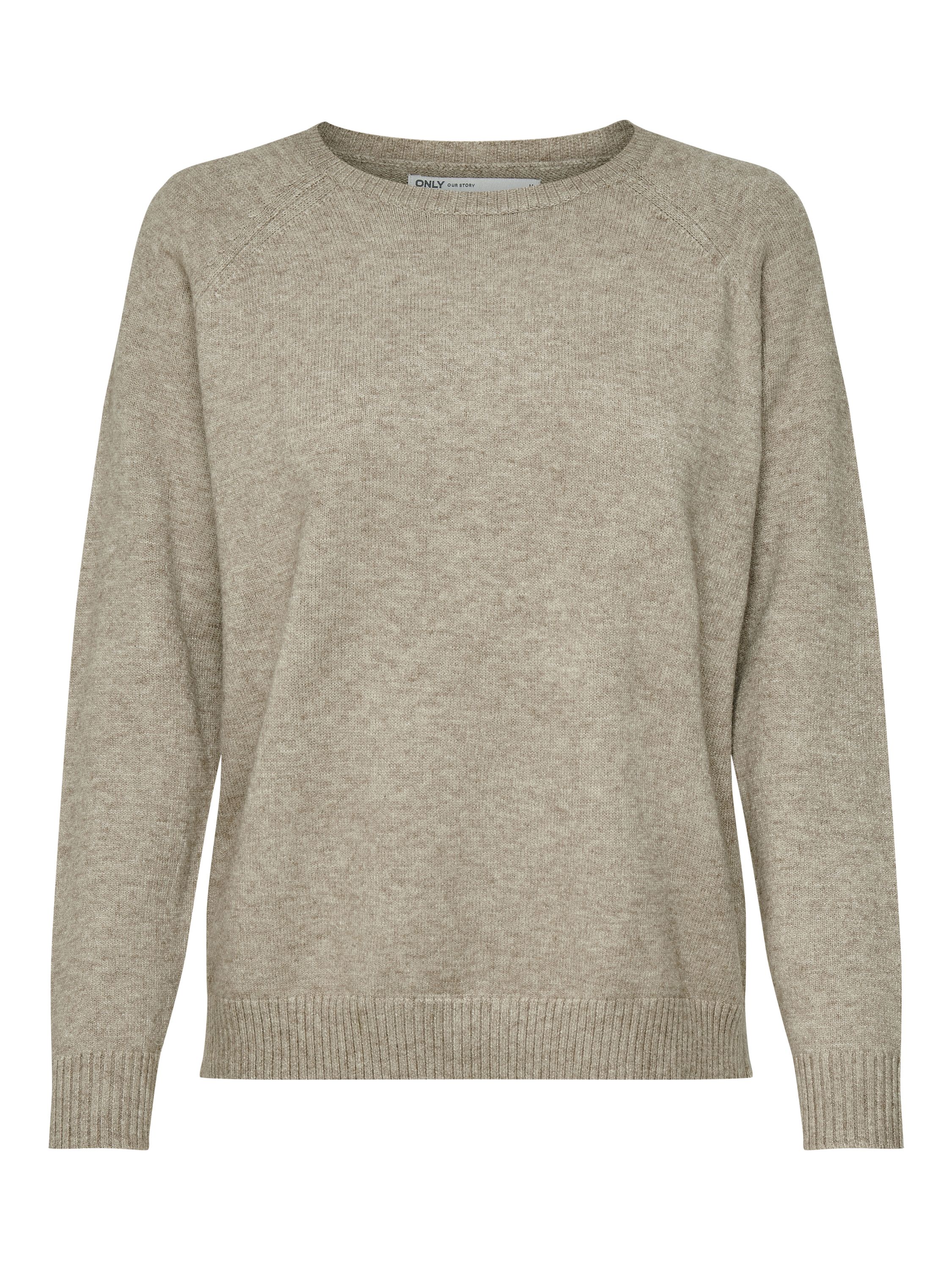 Strickpullover aus Viskosemix - Beige/W. MELANGE - Beige