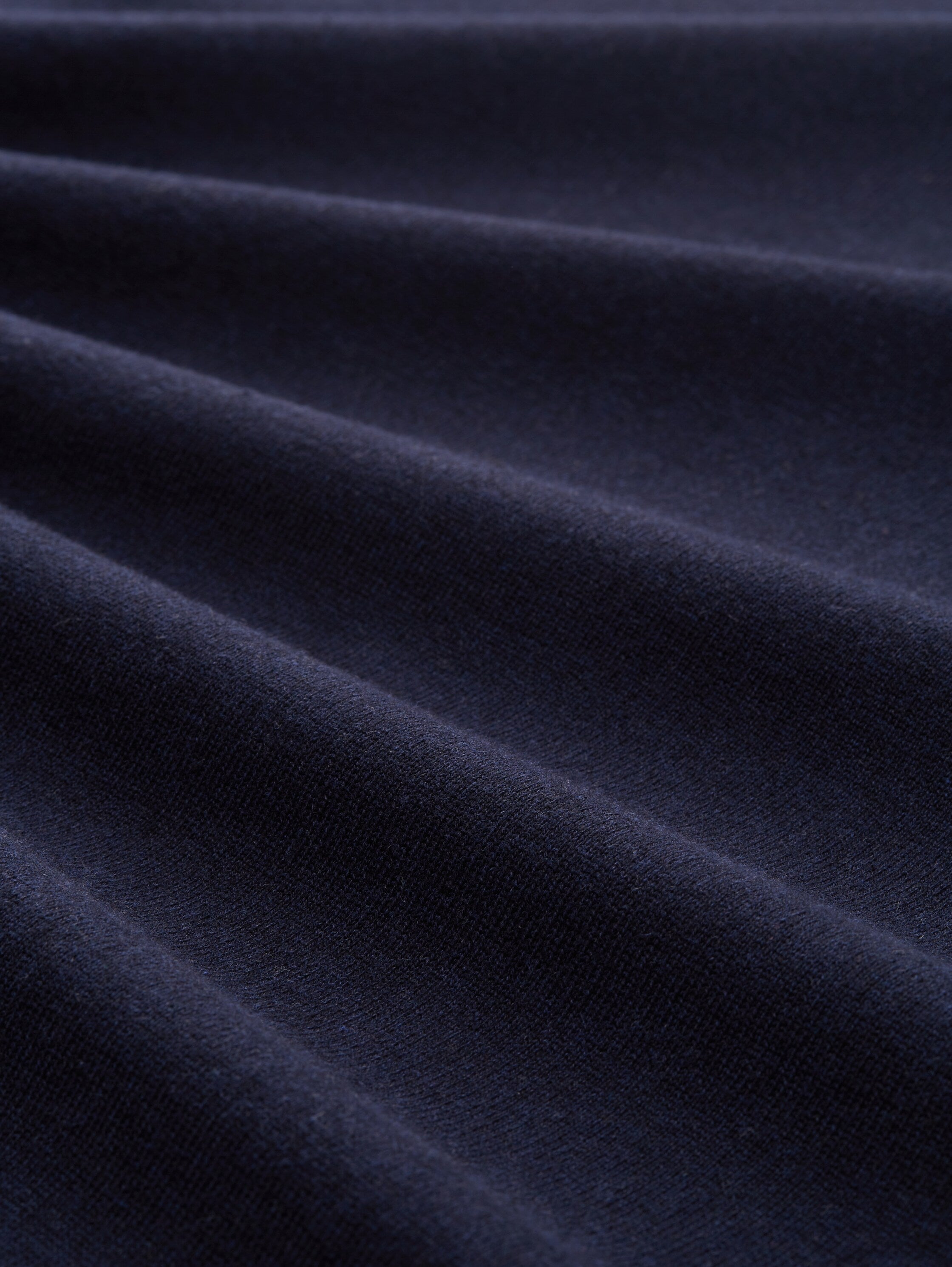 Strickpullover mit V-Ausschnitt - 13160-Knitted Navy Melange - Blau
