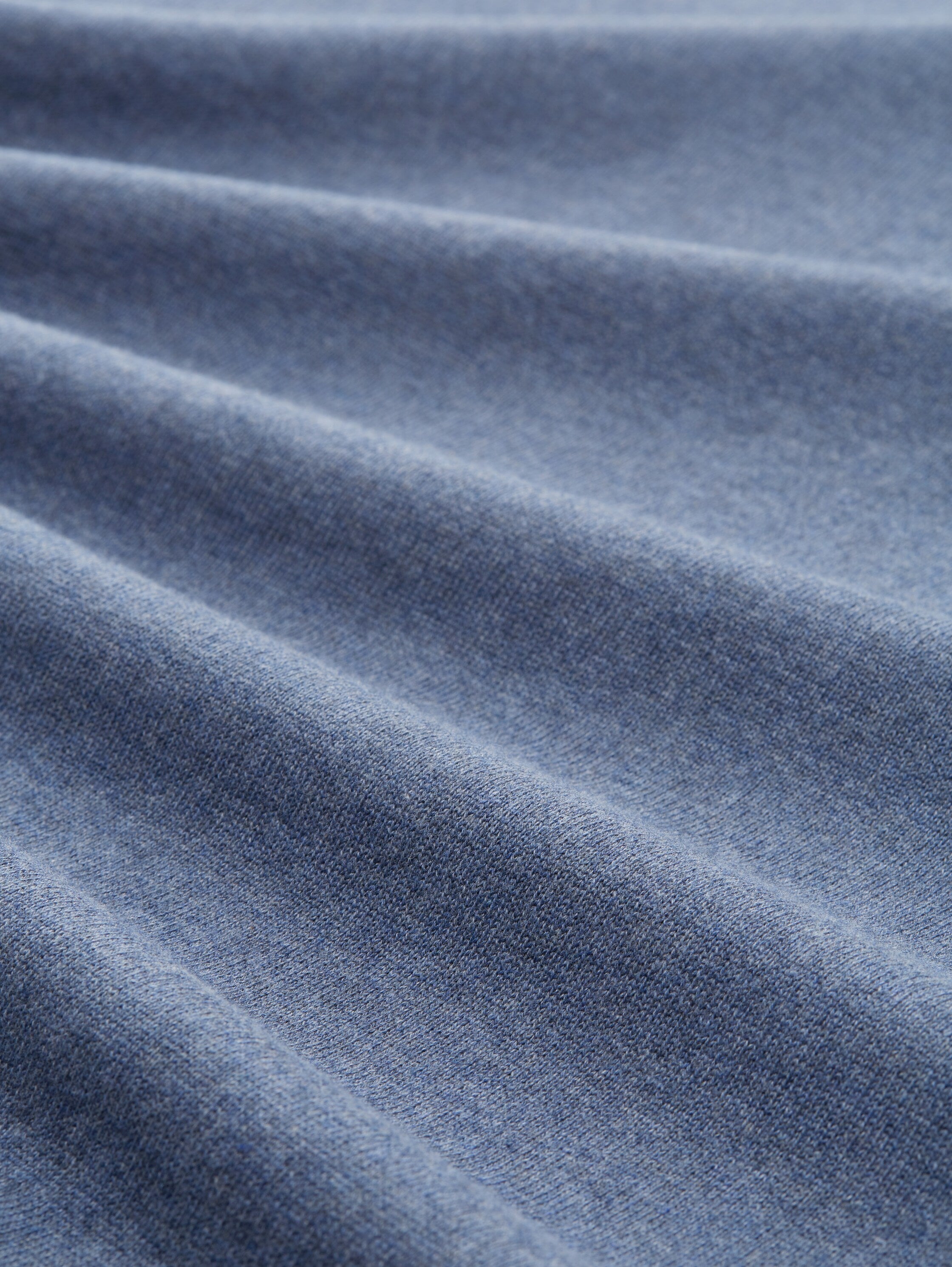 Strickpullover mit V-Ausschnitt - 18964-vintage indigo blue mela - Blau