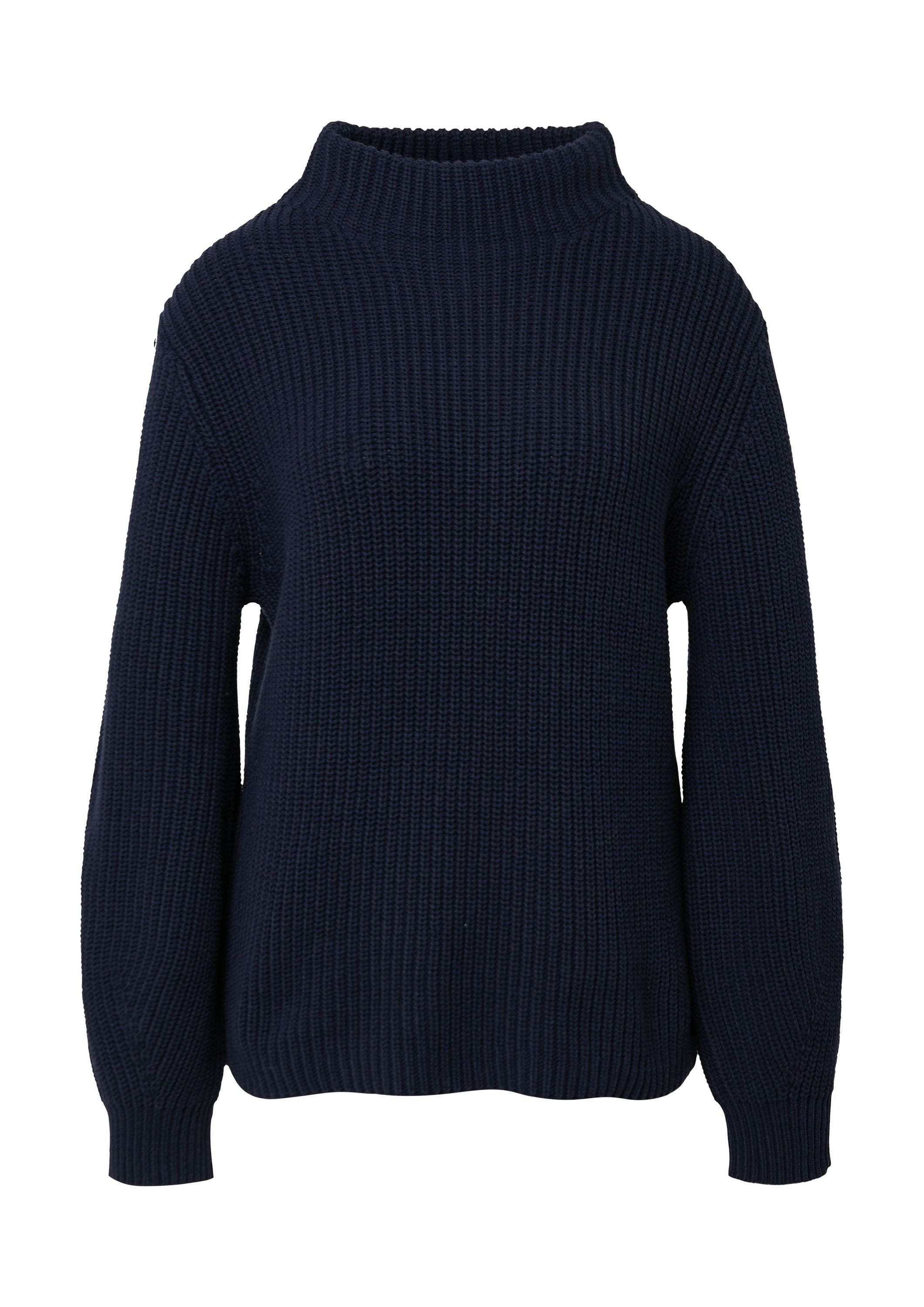 Strickpullover aus Baumwollmix - 5959-BLUE - Blau