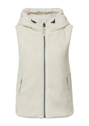 Wendeweste mit Teddyfell - 8001-BROWN - Creme