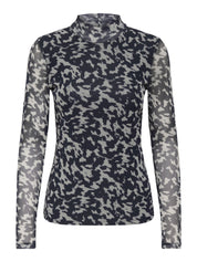 Langarmshirt aus Mesh - Blue Graphite/Rodeo pumice - Blau