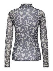 Langarmshirt aus Mesh - Blue Graphite/Rodeo pumice - Blau
