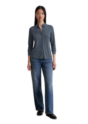 Langarmshirt gemustert aus Viskose - Z25-multi - Blau