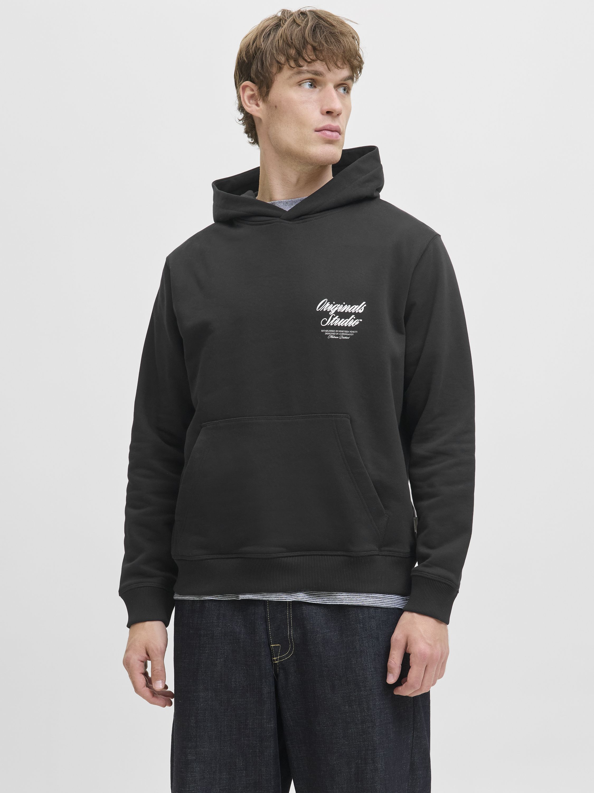 Sweathoodie aus Baumwolle - Black - Schwarz