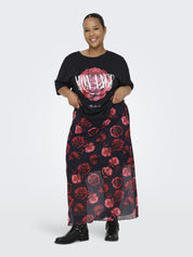 T-Shirt ROSE aus Baumwolle - Black/MON ANGE - Schwarz