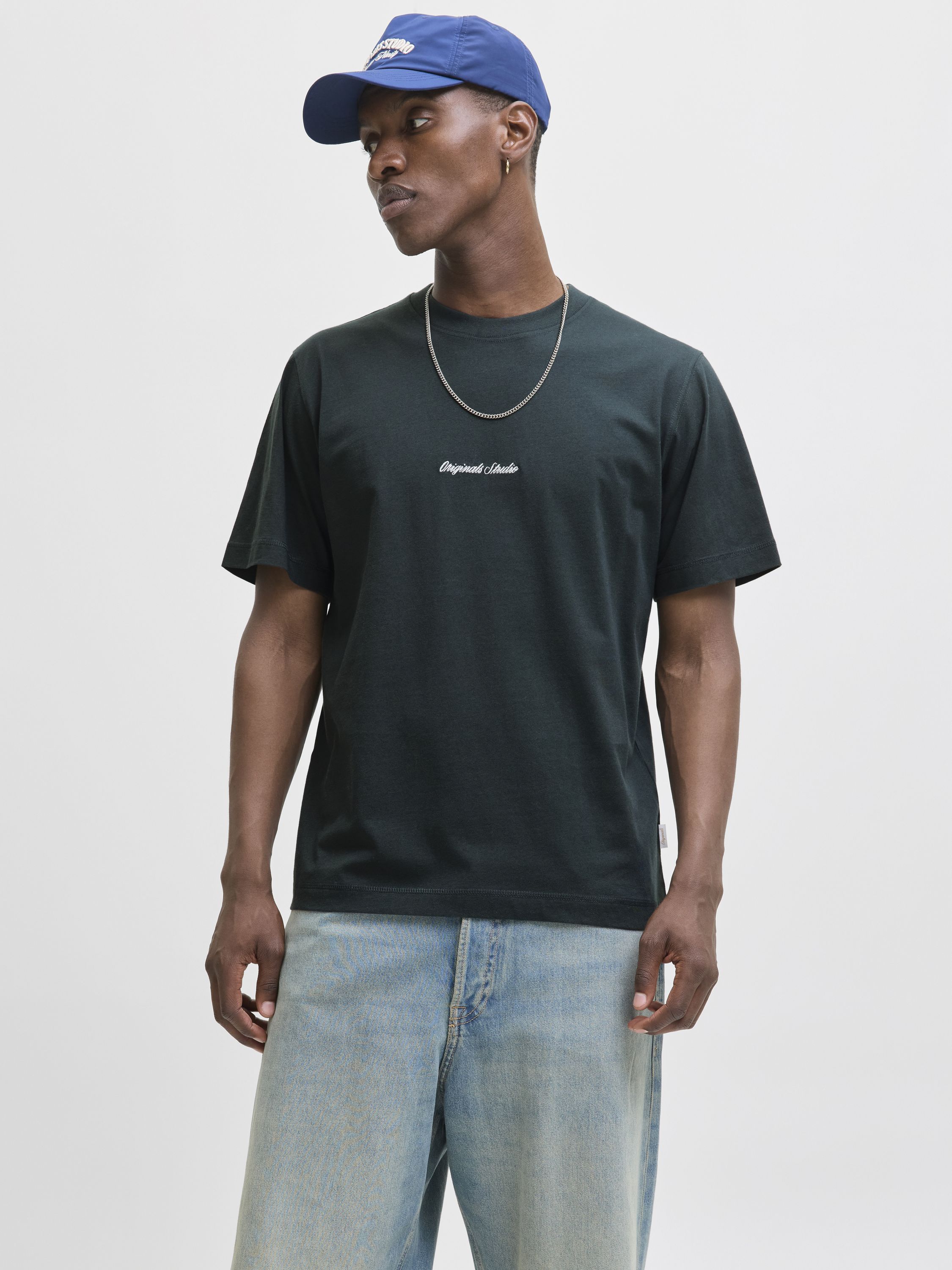 T-Shirt aus Baumwolle - Forest River - Grün
