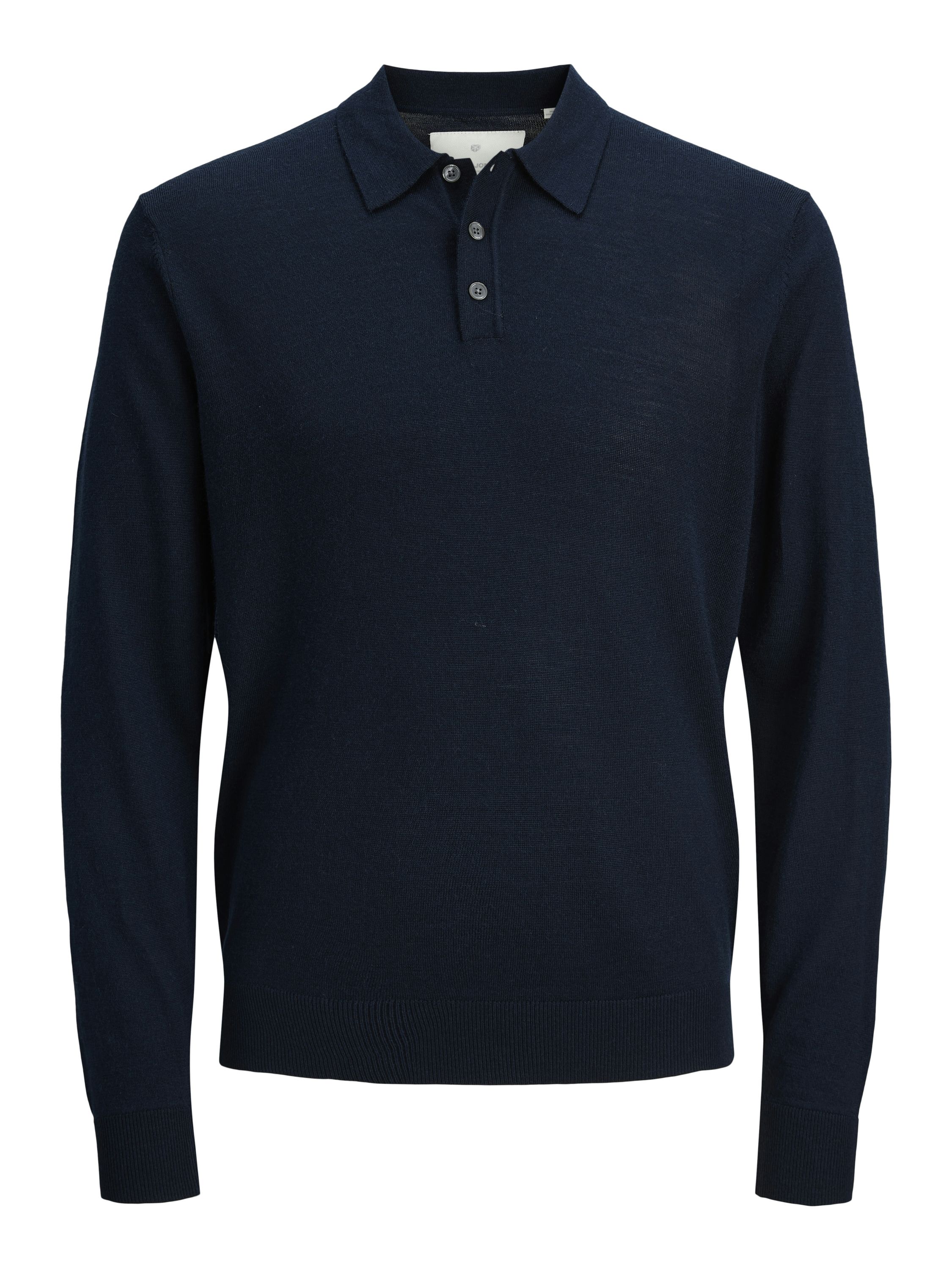 Poloshirt aus Merinowolle - Night Sky - Blau