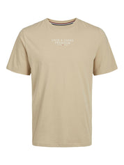 T-Shirt mit Logoprint - Fields Of Rye - Beige