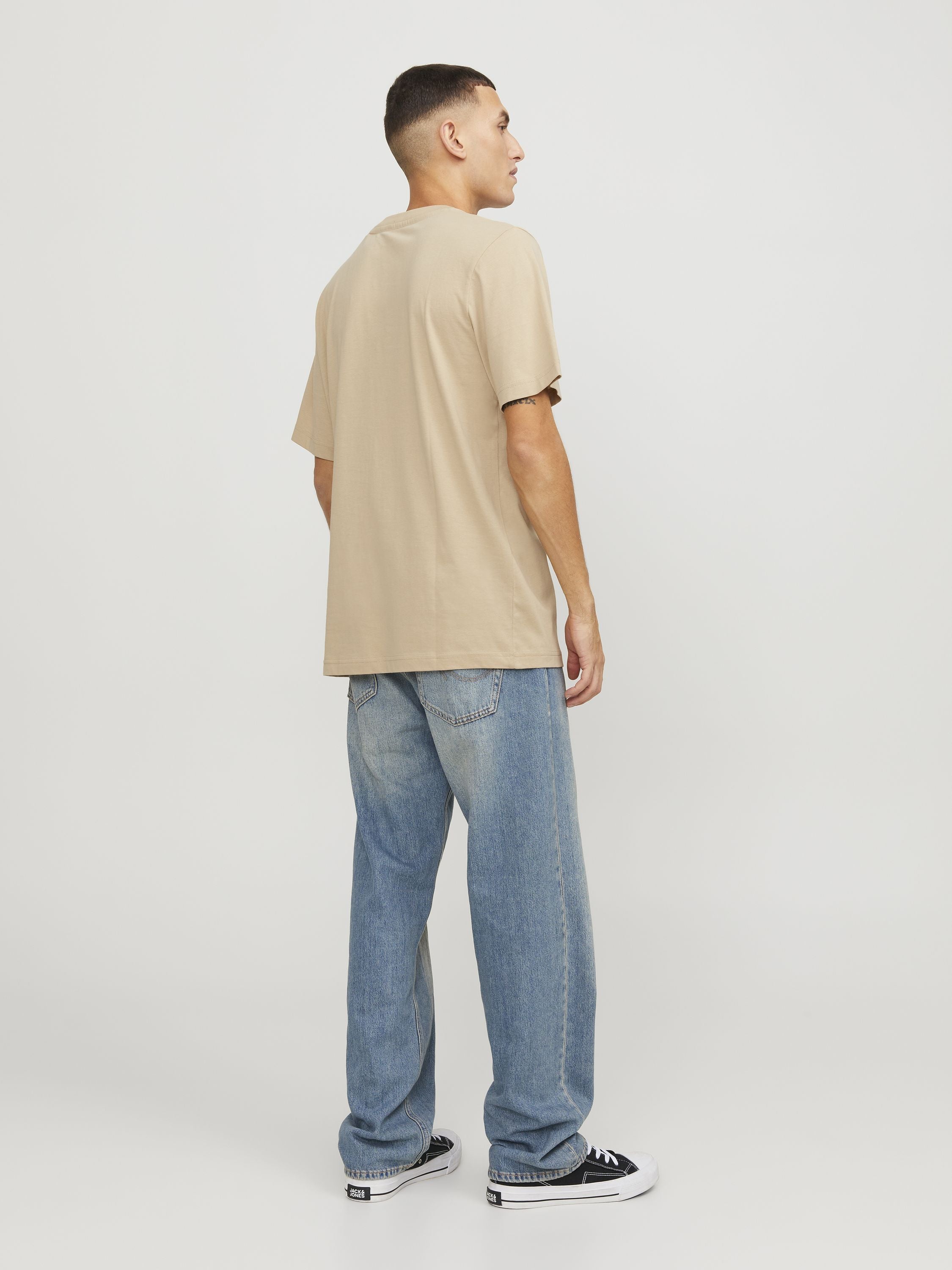 T-Shirt mit Logoprint - Fields Of Rye - Beige