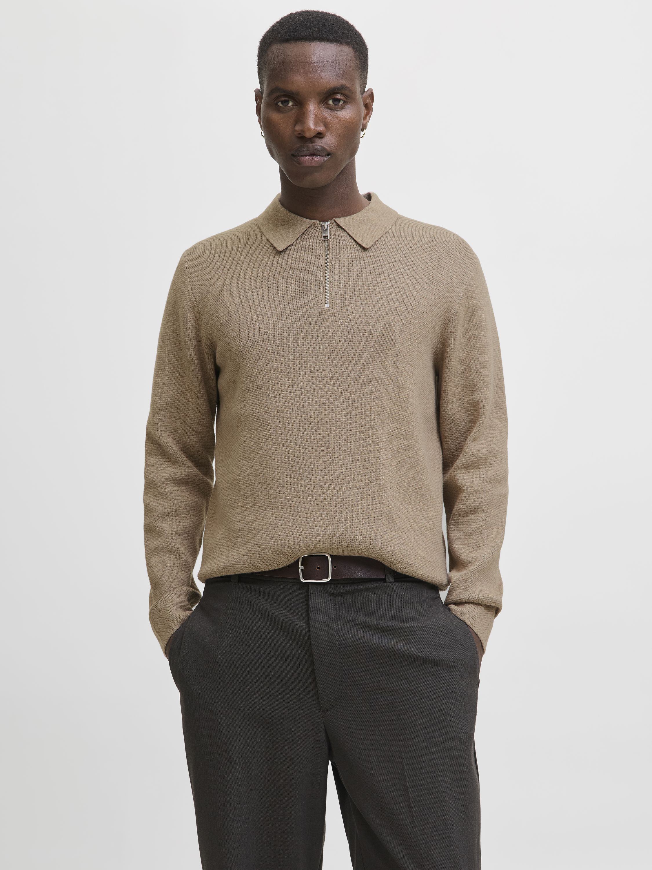 Strickpullover aus Baumwolle - Greige/Melange - Beige