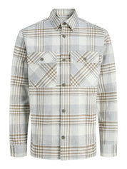 Overshirt kariert aus Bio-Baumwolle - Ermine - Grau