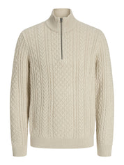 Strickpullover aus Baumwollmix - Silver Lining/Melange - Beige