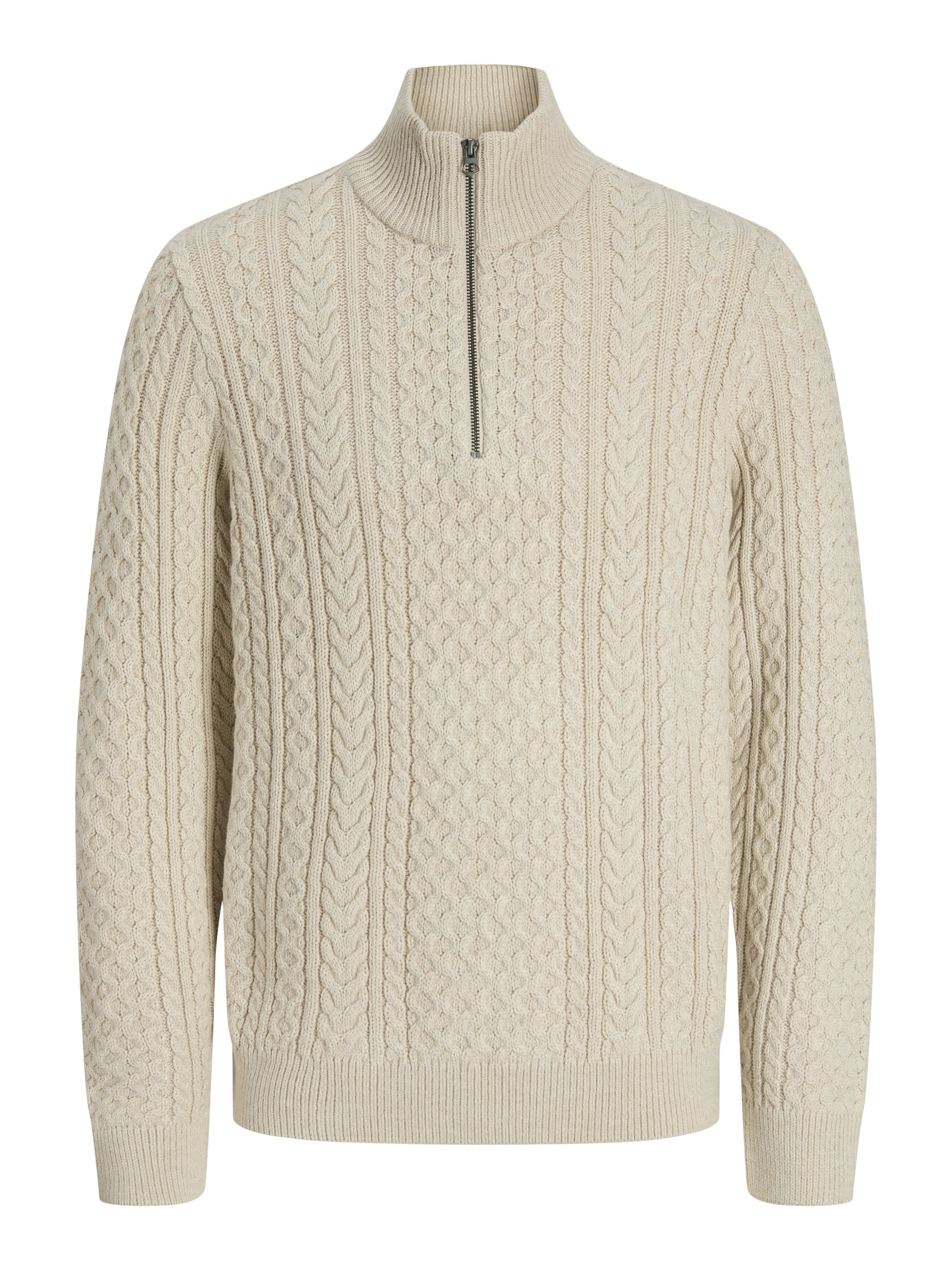 Strickpullover aus Baumwollmix - Silver Lining/Melange - Beige