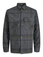 Overshirt kariert aus Bio-Baumwolle - Dark Grey - Grau
