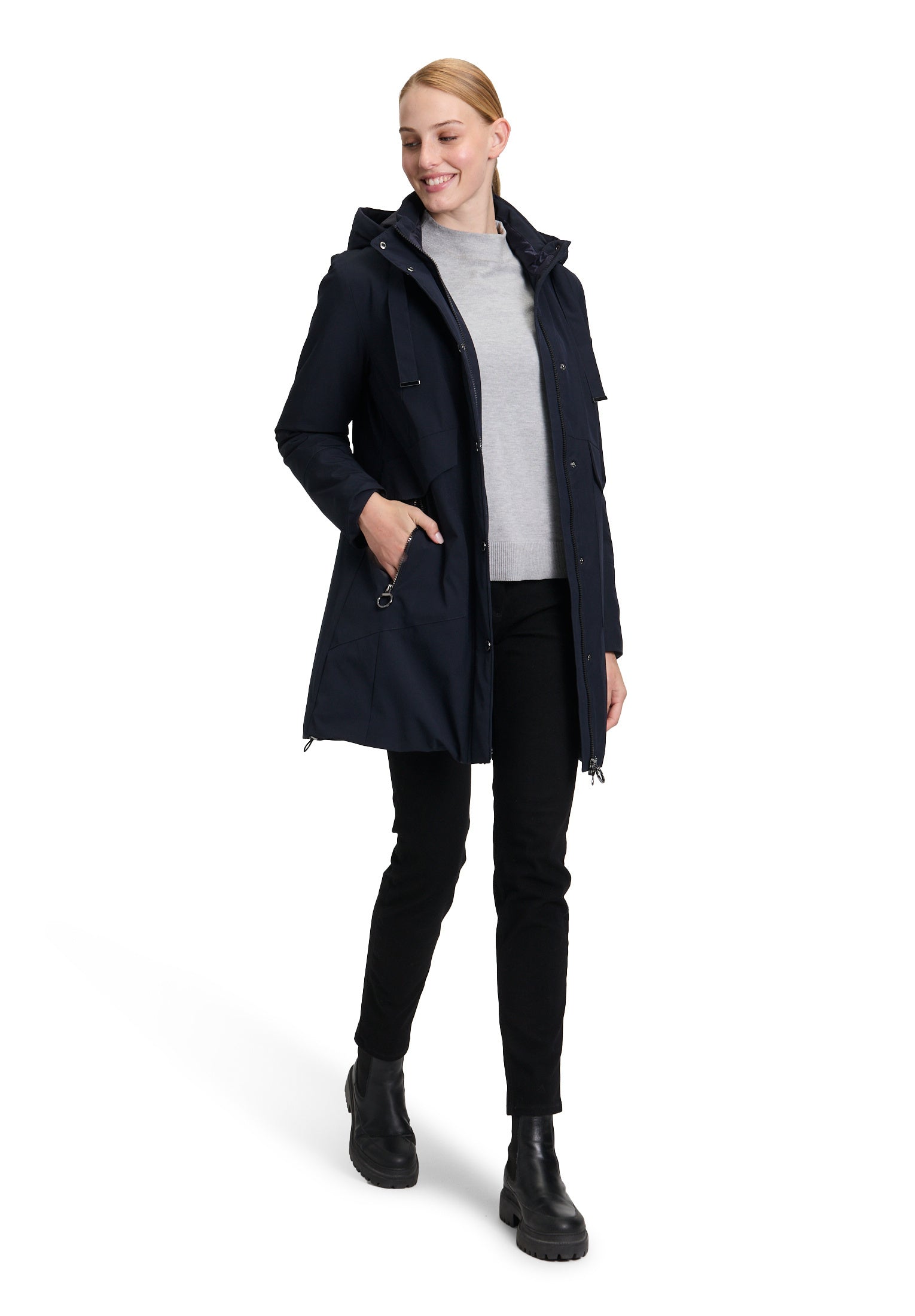 Parka mit Stehkragen - 8538-Deep Navy - Blau