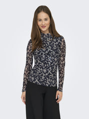 Langarmshirt aus Mesh - Blue Graphite/Rodeo pumice - Blau