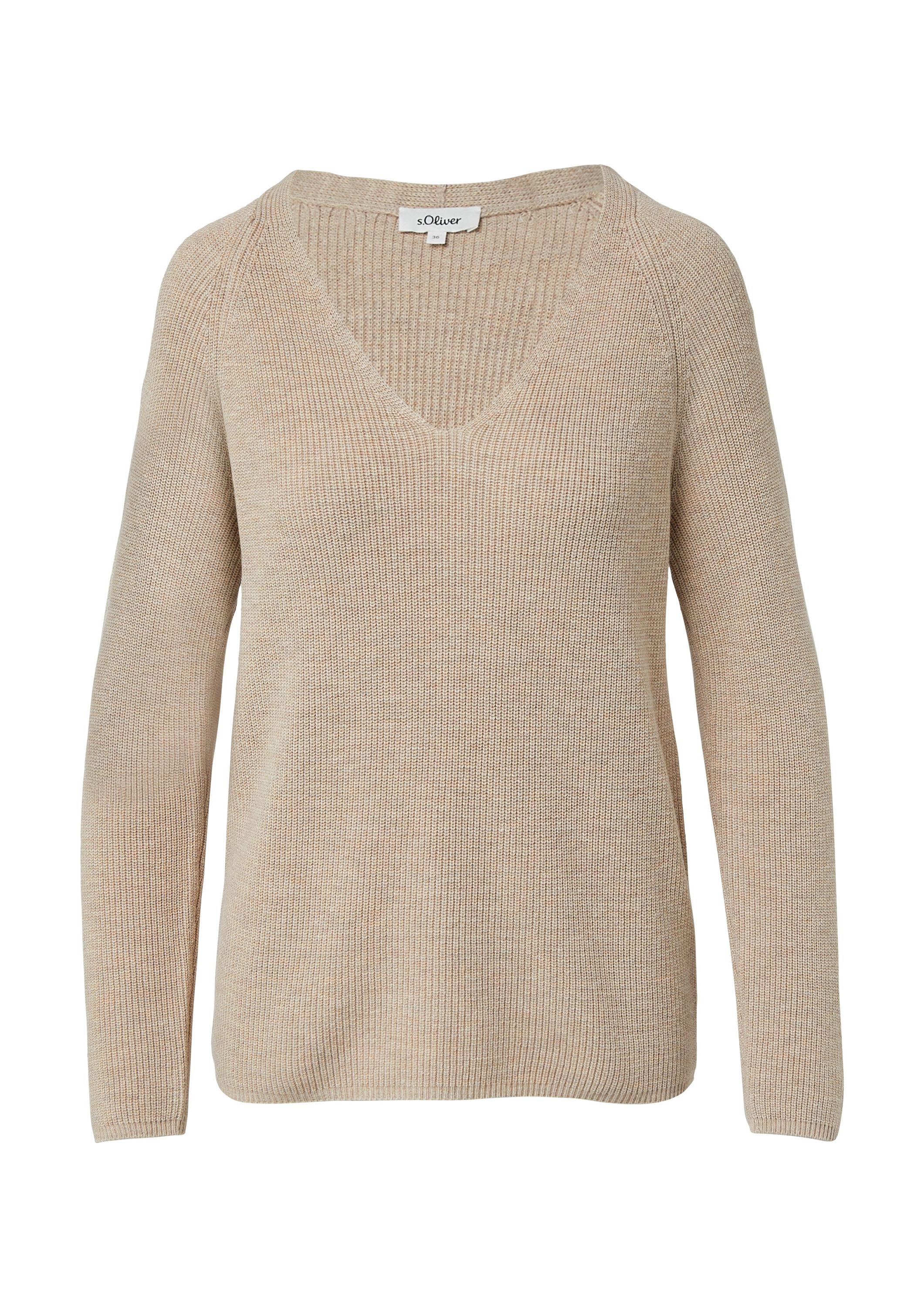 Strickpullover aus Baumwollmix - 81W8-BROWN - Braun