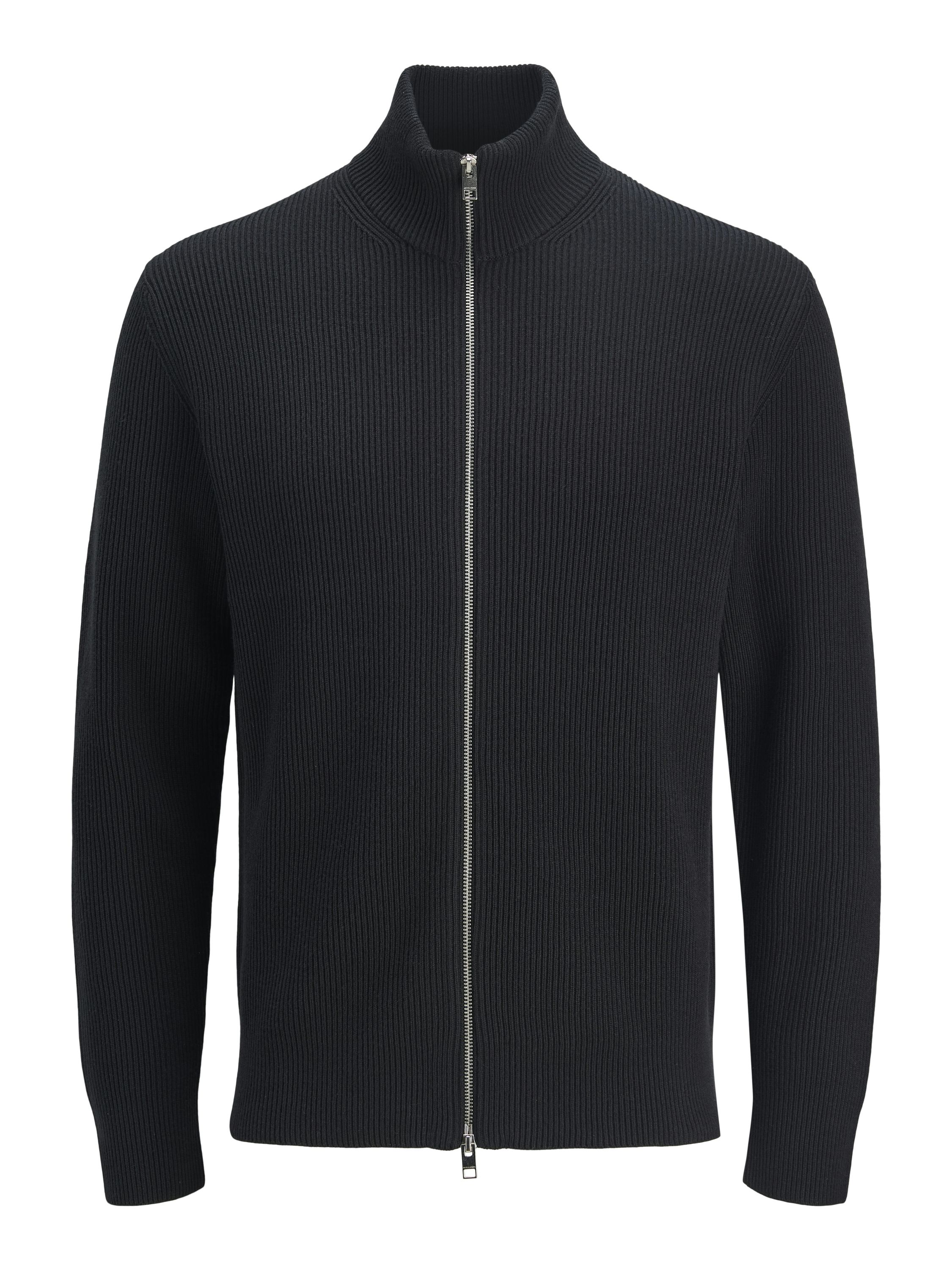Cardigan mit Zipper - Black - Schwarz