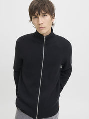 Cardigan mit Zipper - Black - Schwarz